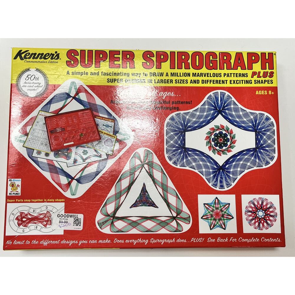 Spirograph Commemorative Edition 50th Anniversary Kenner 3 Pieces Missing SEE